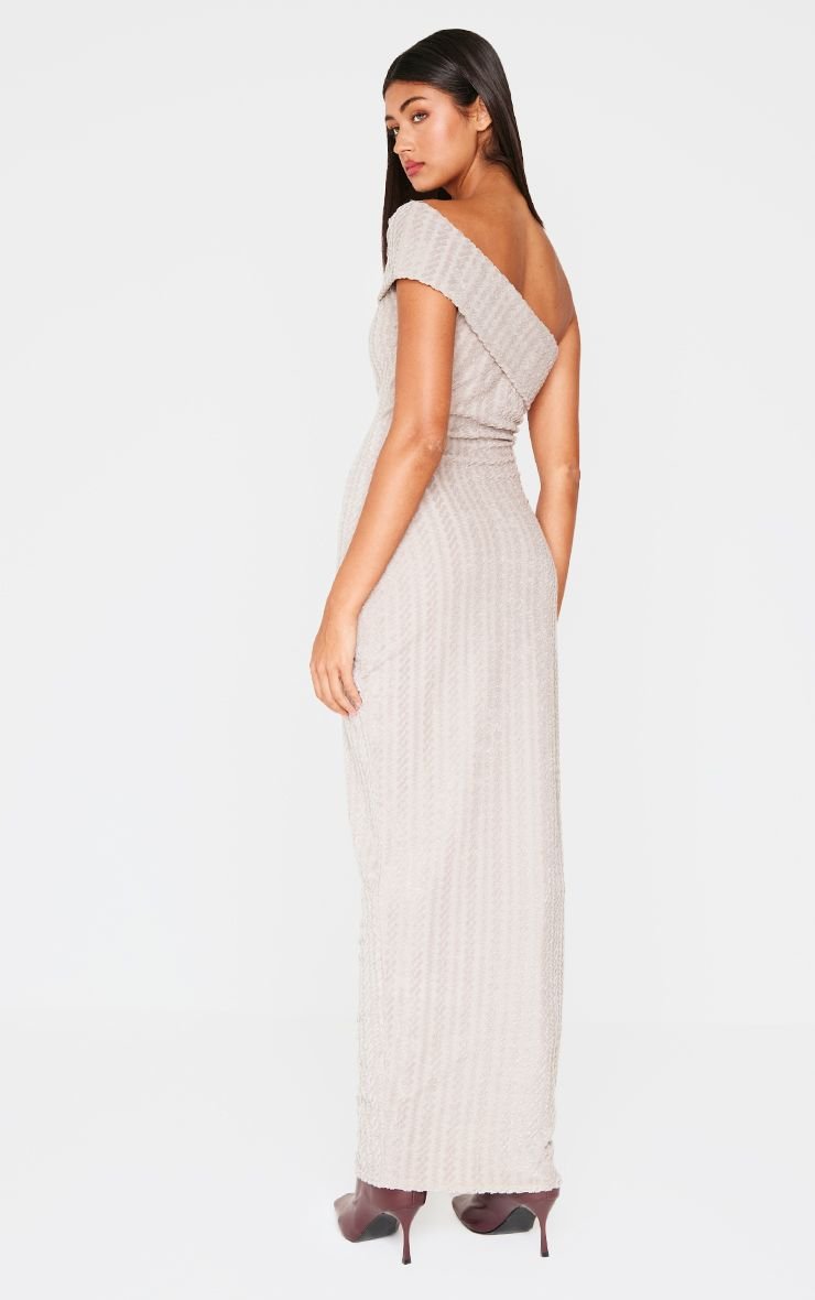 Robe Maxi Asymétrique En Tissu Éponge