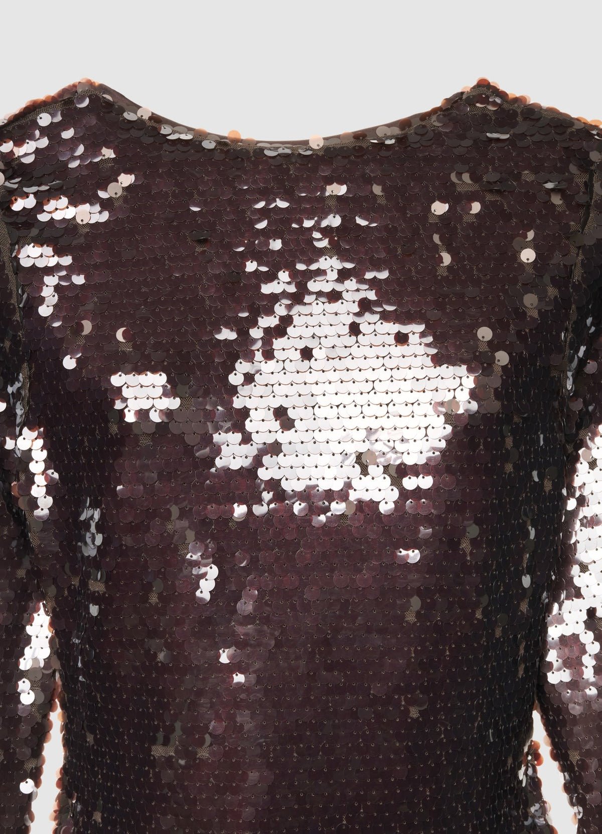 Long-sleeve sequin mini dress
