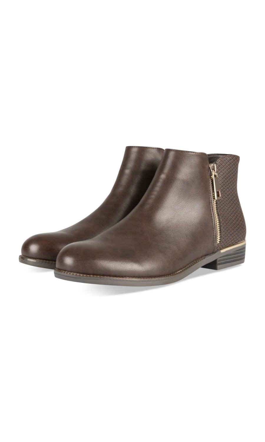 Bottines zip dehbi chkel 7nach 9ehwi