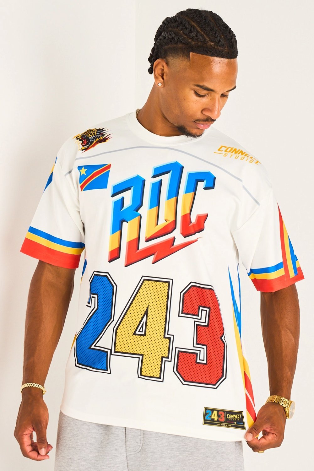 Tee-shirt à inscription RDC 243 blanc