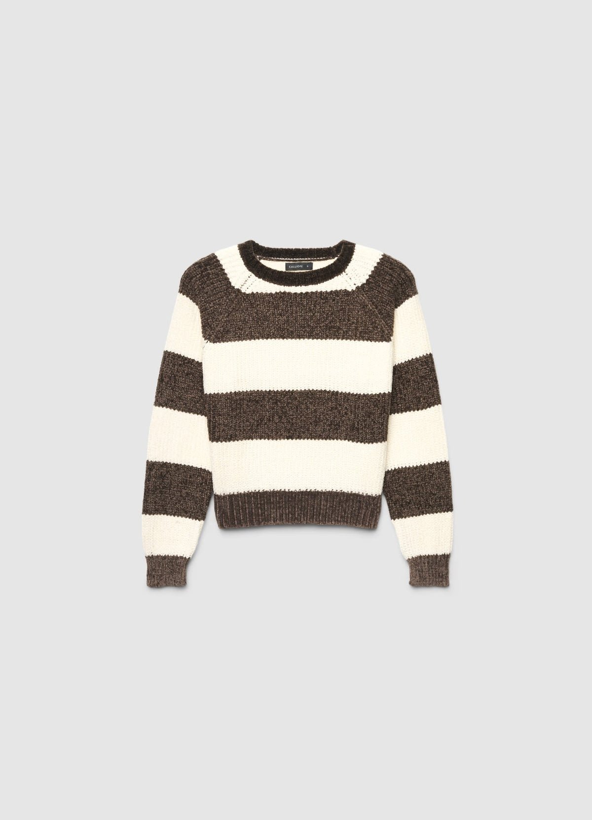 Striped corduroy-effect crew-neck jumper