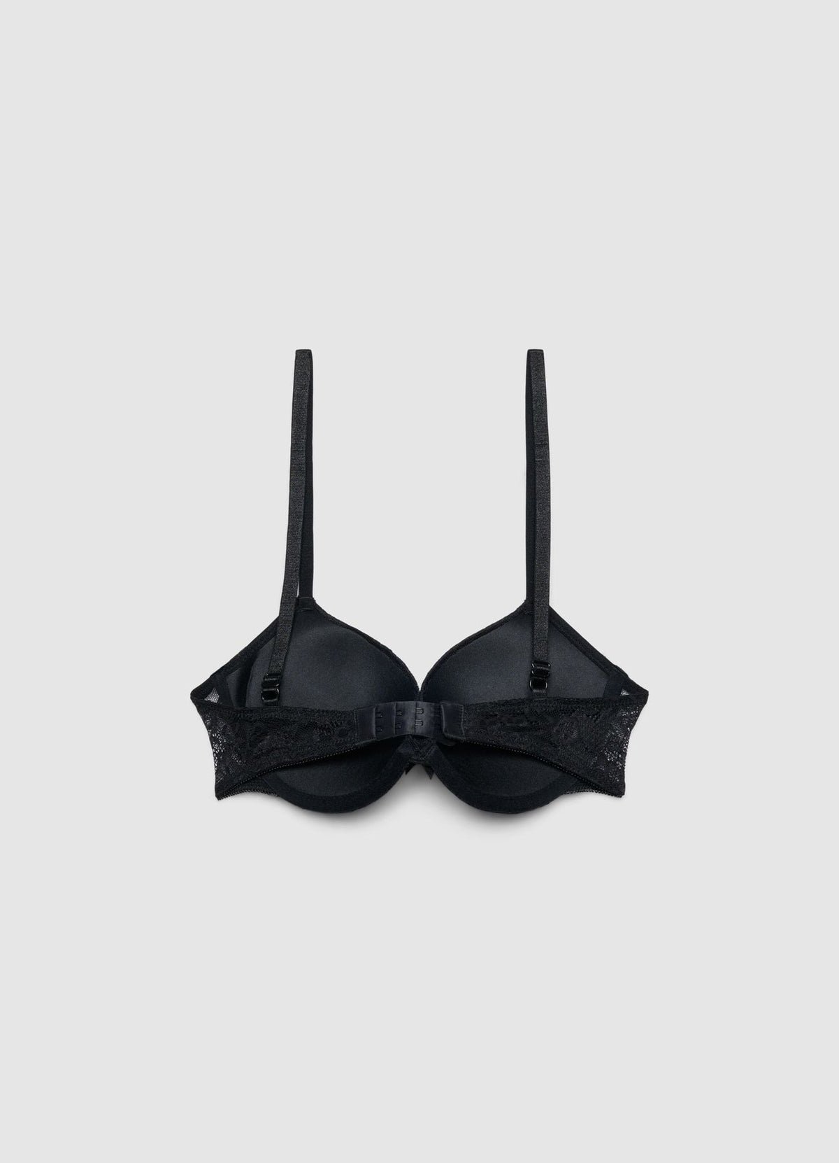 Soutien-gorge push-up uni à dentelle