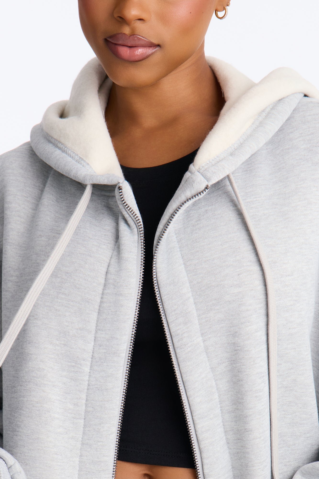 Fleece Hooded Long Jacket