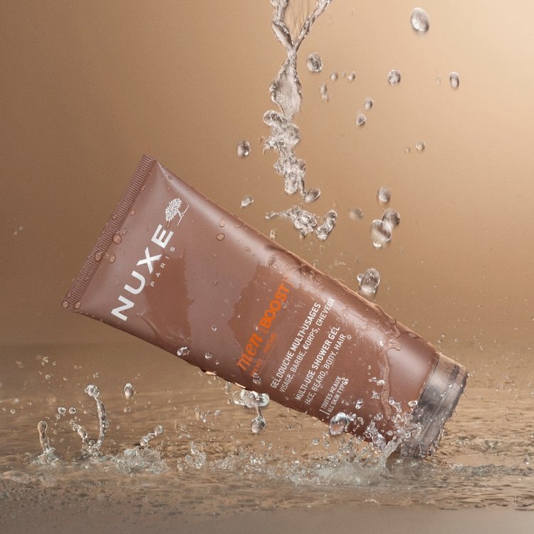 Gel douche multi-usages visage, barbe, corps et cheveux