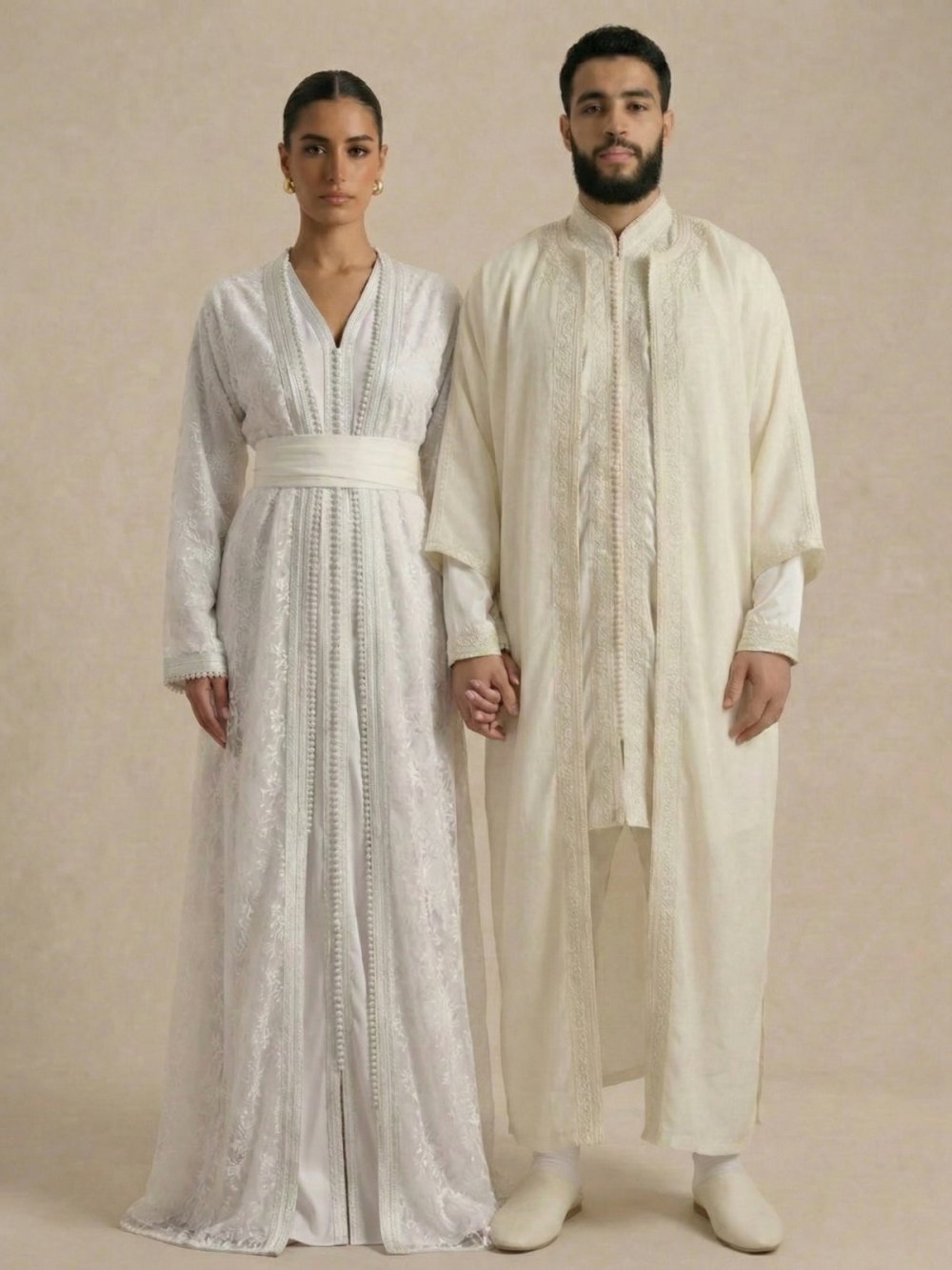 White jabador with matching trousers