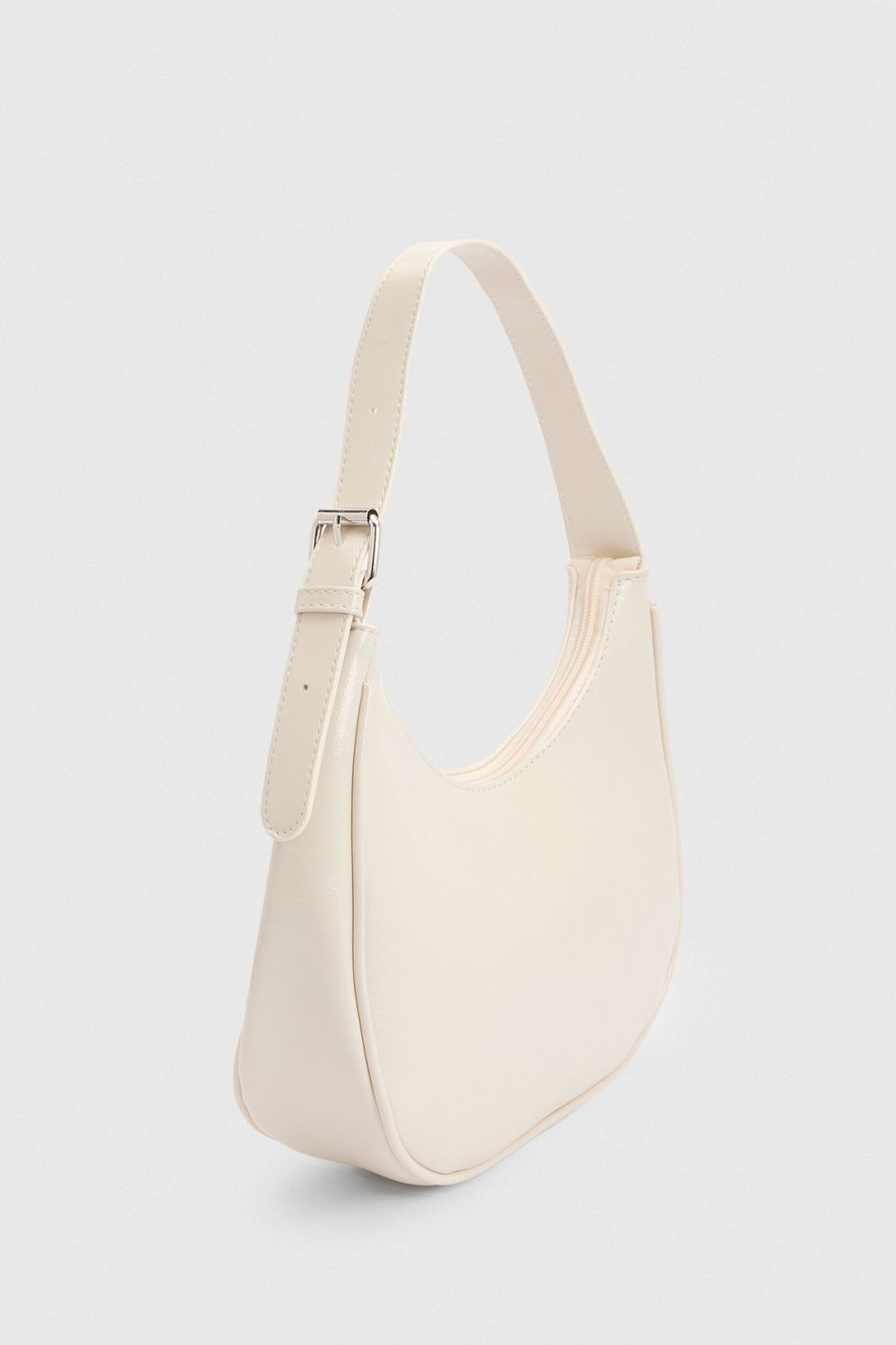 Ecru half-moon bag