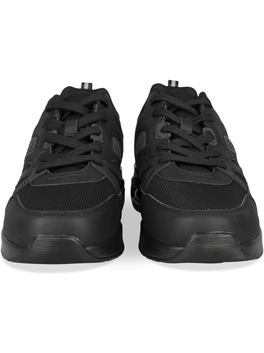 Black mesh sneakers with air bubble sole