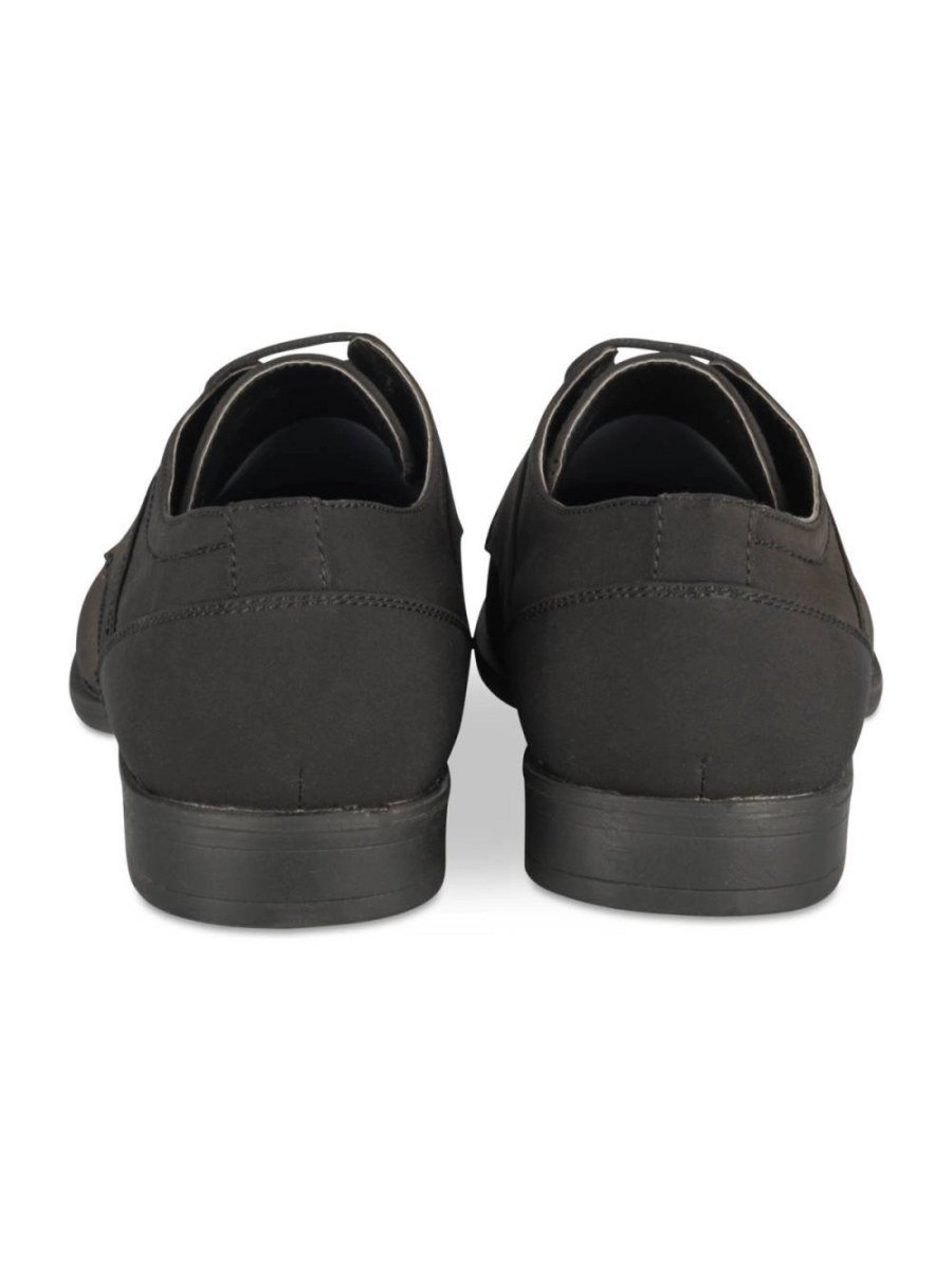 Black derbies with side stitching