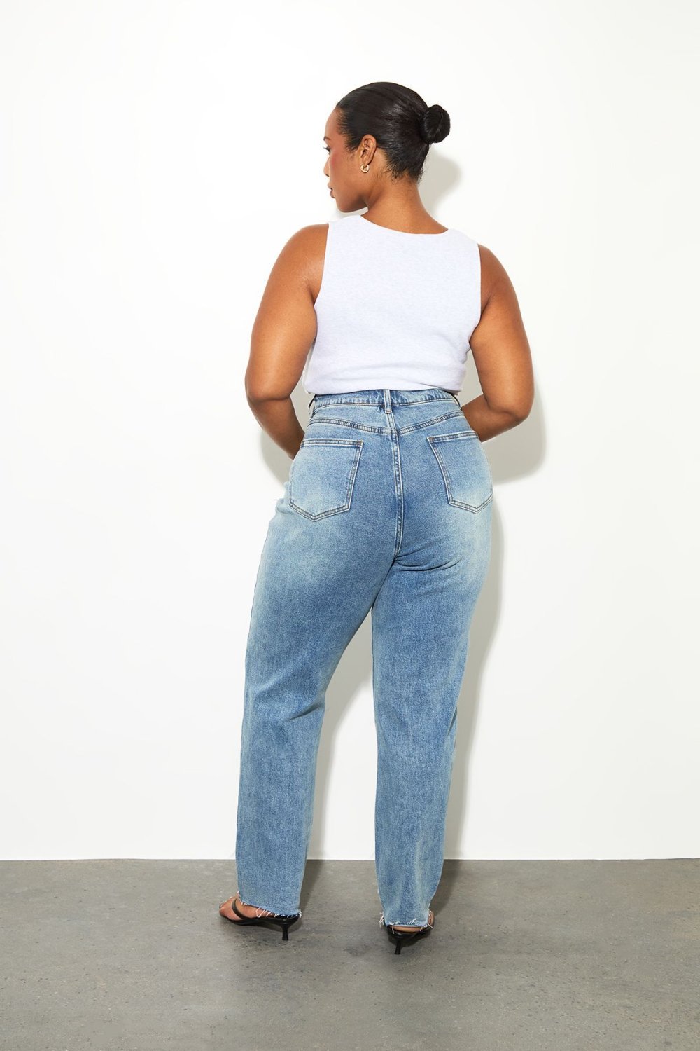 Jean mom bleu vintage - Grande taille