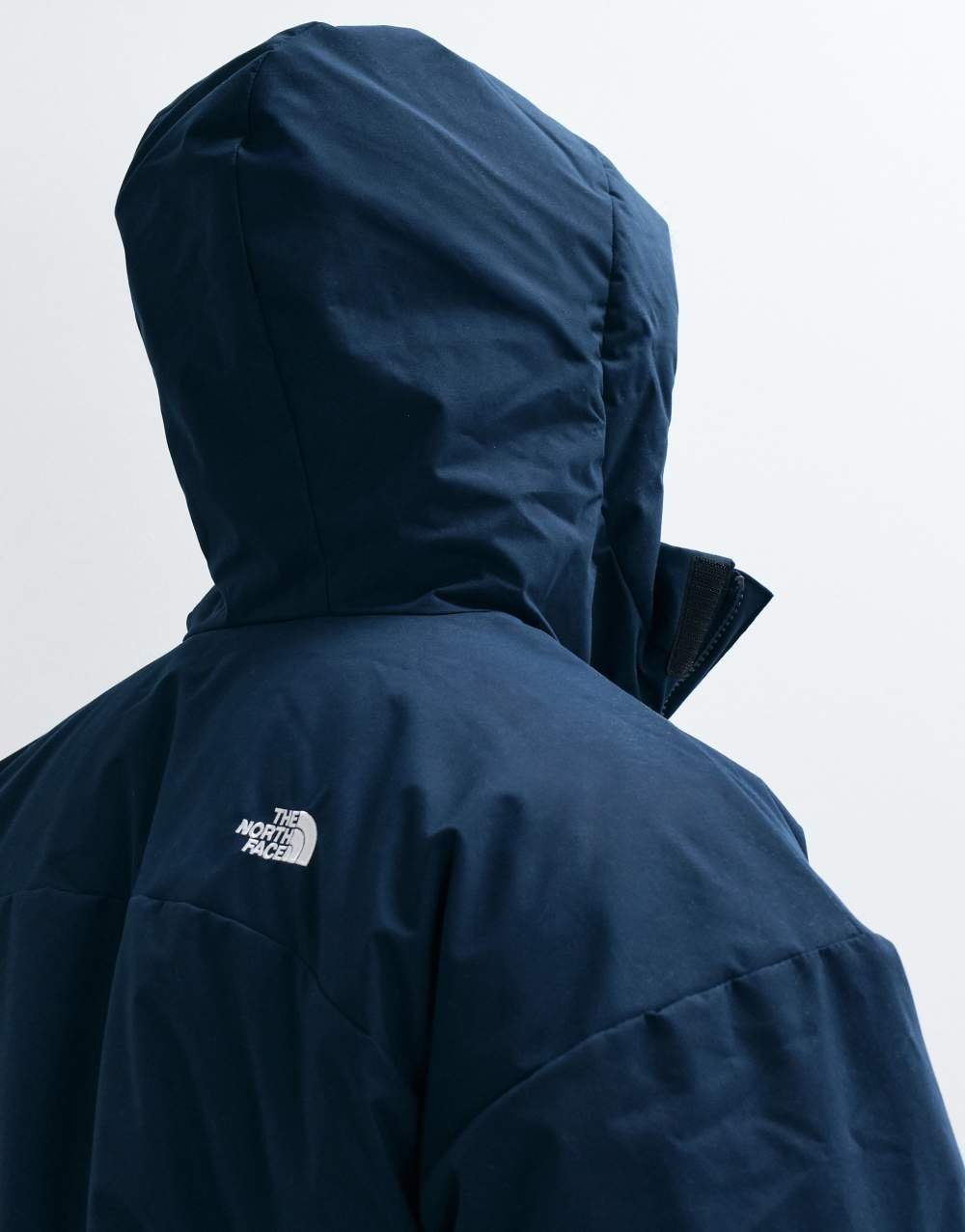 Doudoune oversize à capuche bleu marine