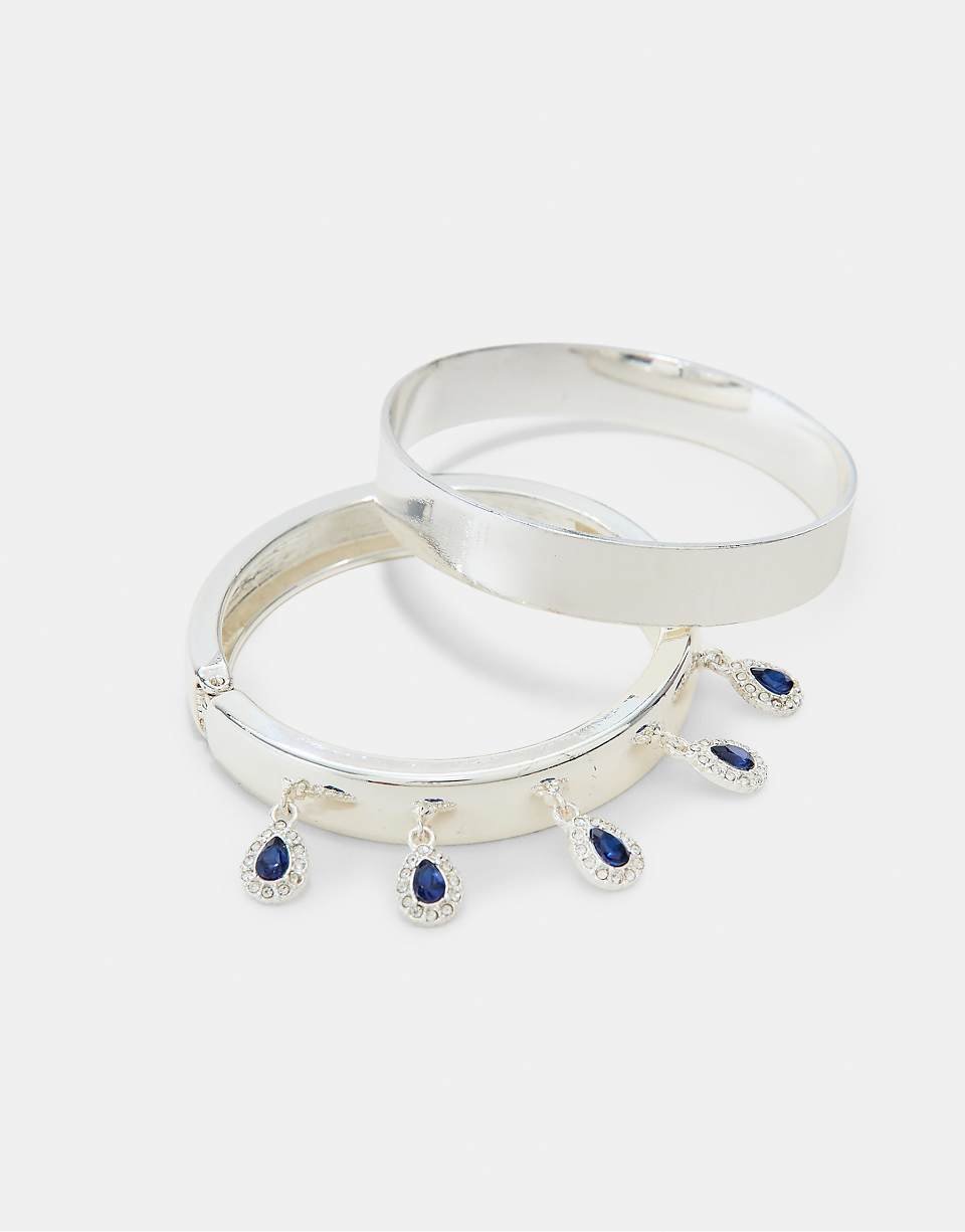 Set dyal bracelets b breloques w strass rmadi