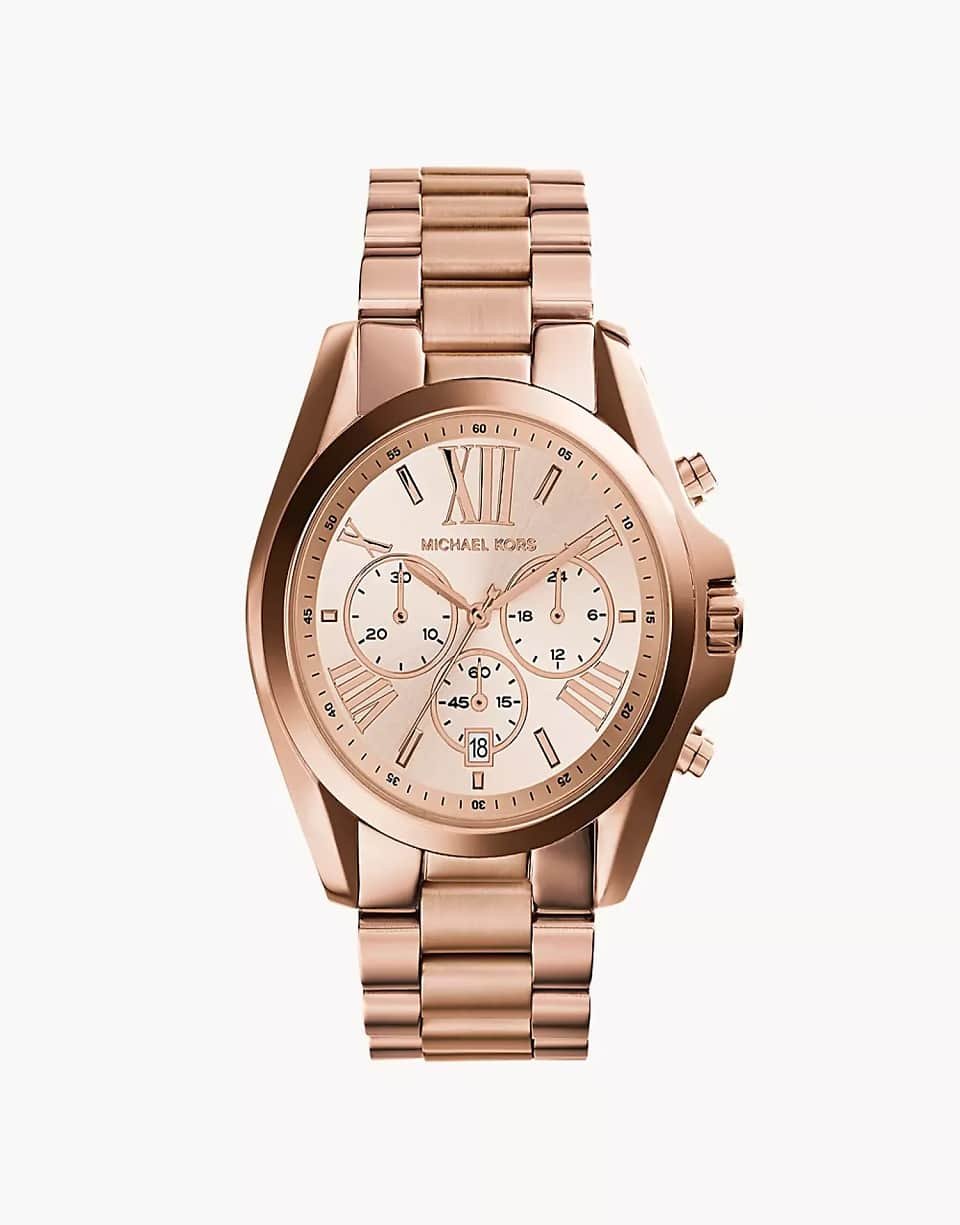 Bradshaw - Montre pour femme en acier inoxydable à mouvement chronographe - Or rose