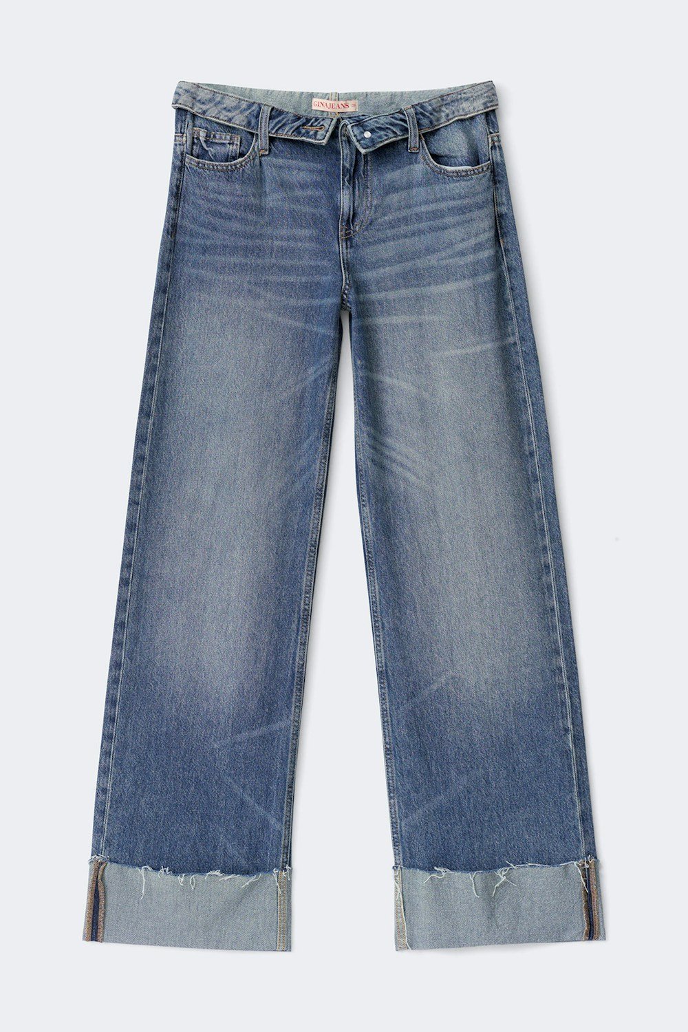 Jean large taille mi-haute à ceinture rabattue - Tall