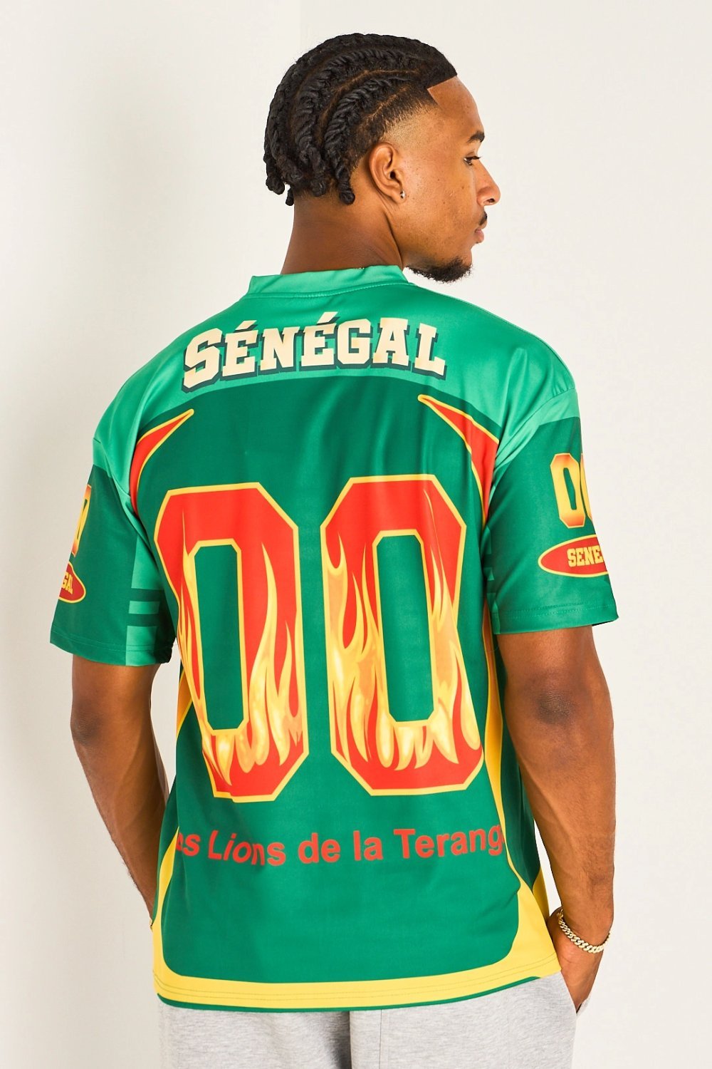 Tee-shirt à inscription Sénégal vert