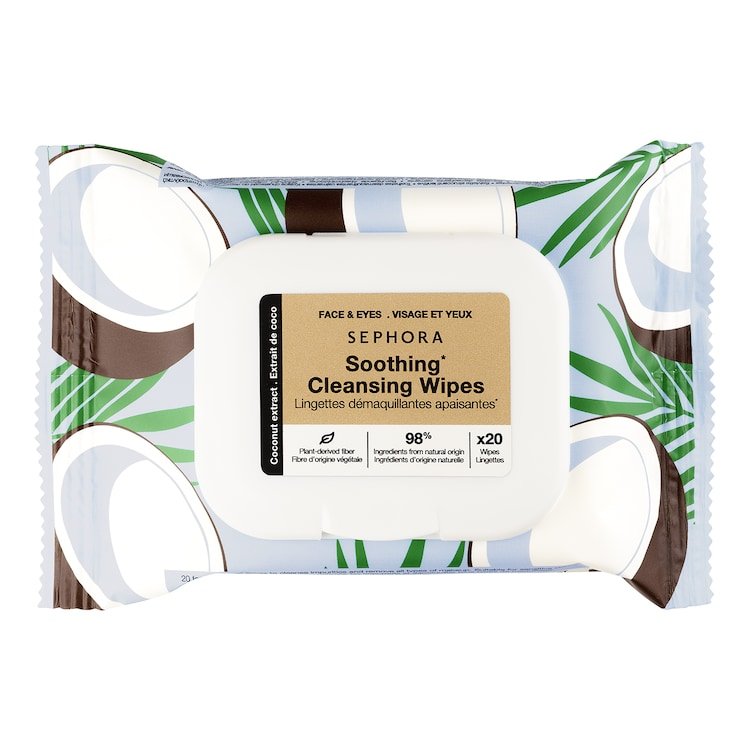 Lingettes Démaquillantes - Actifs issus de fruits & plantes + Lotion micellaire Coco (20 pièces)