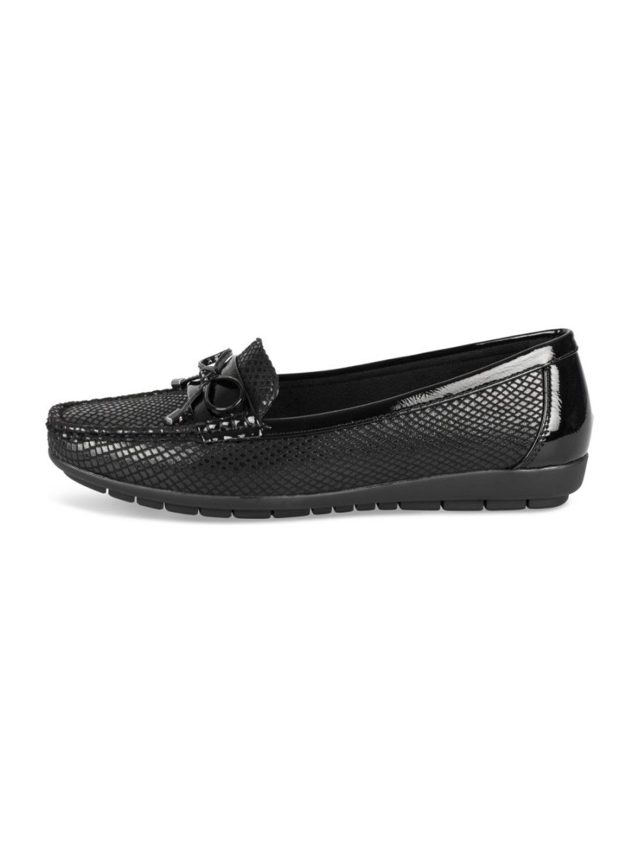 Mocassins effet serpent à nœud noirs