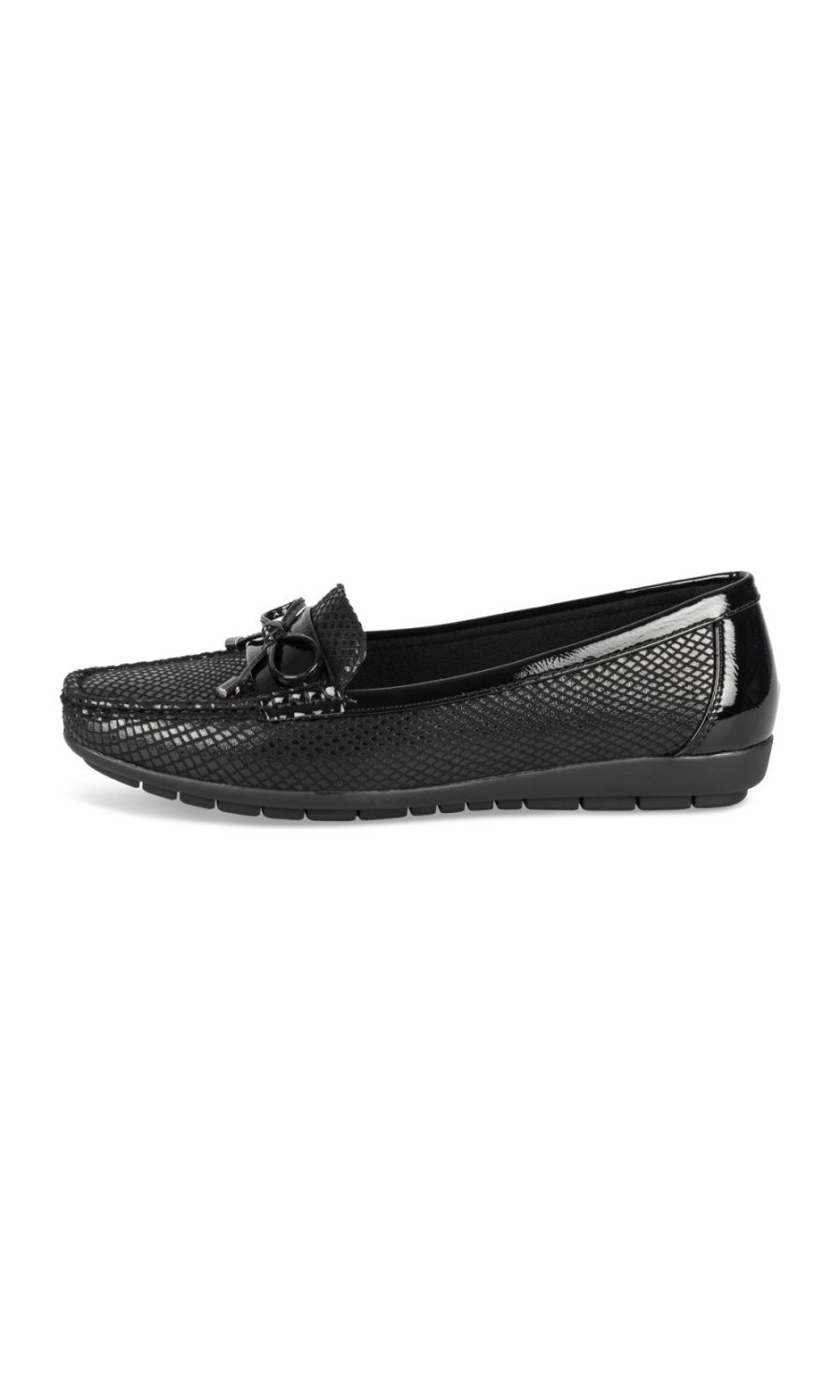 Mocassins effet serpent à nœud noirs