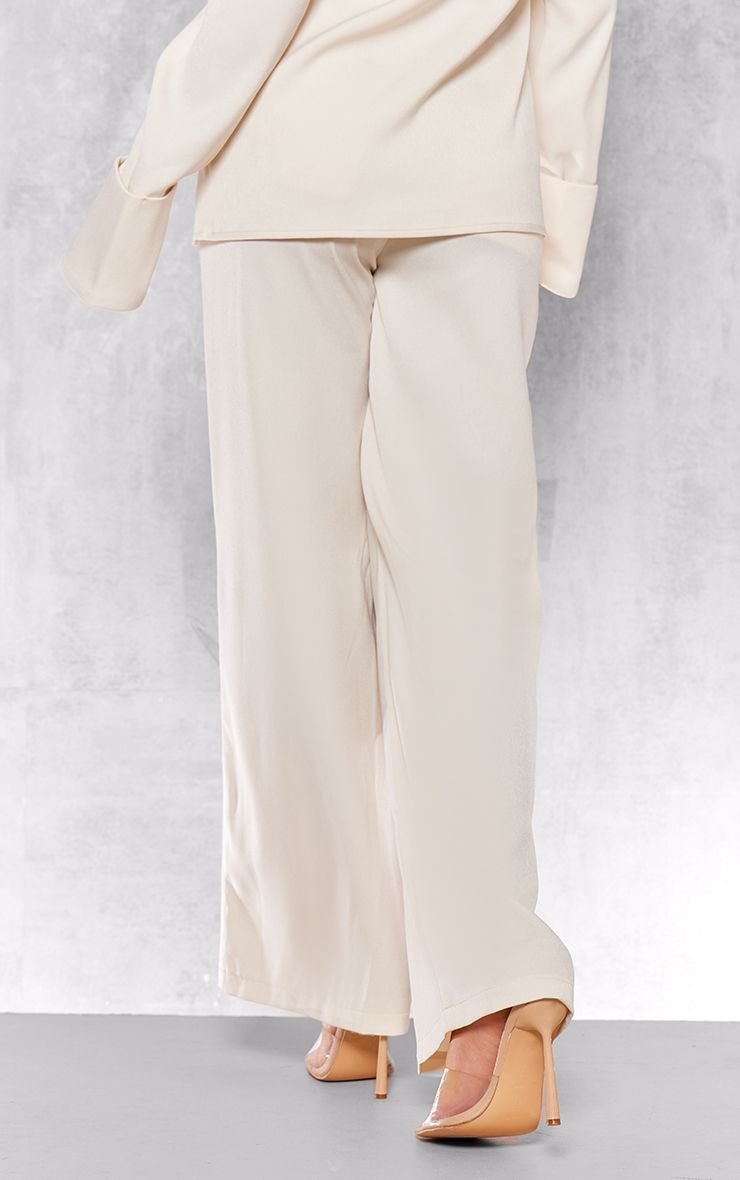 Pantalon large taille mi-haute