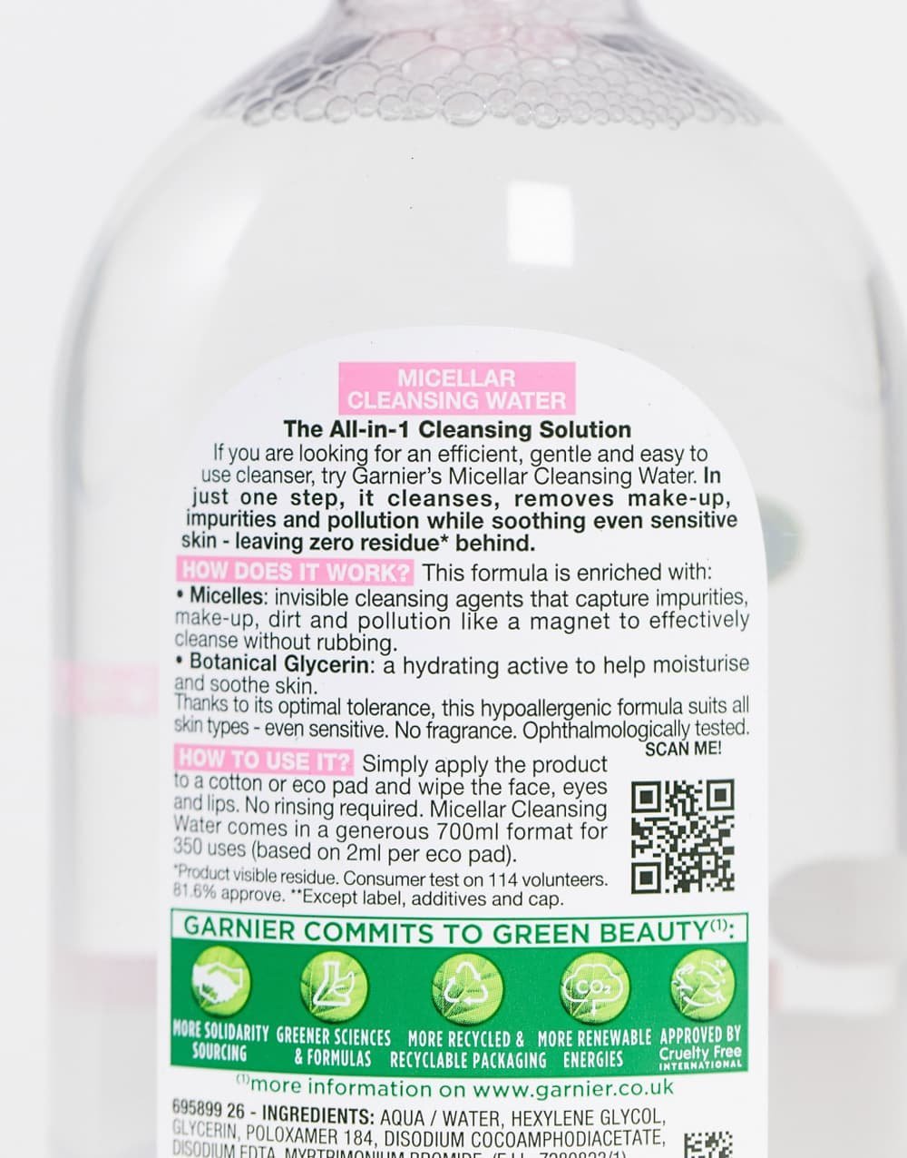 Eau micellaire nettoyante peaux sensibles - 700 ml