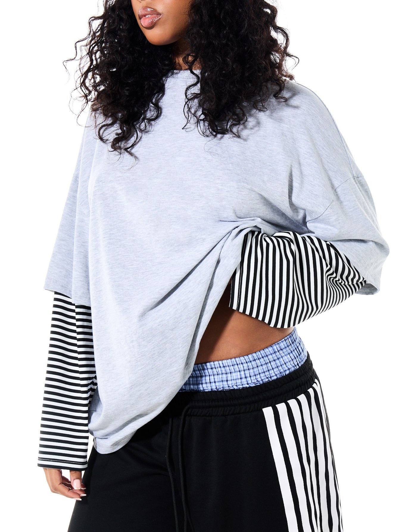 T-shirt oversize à épaules tombantes