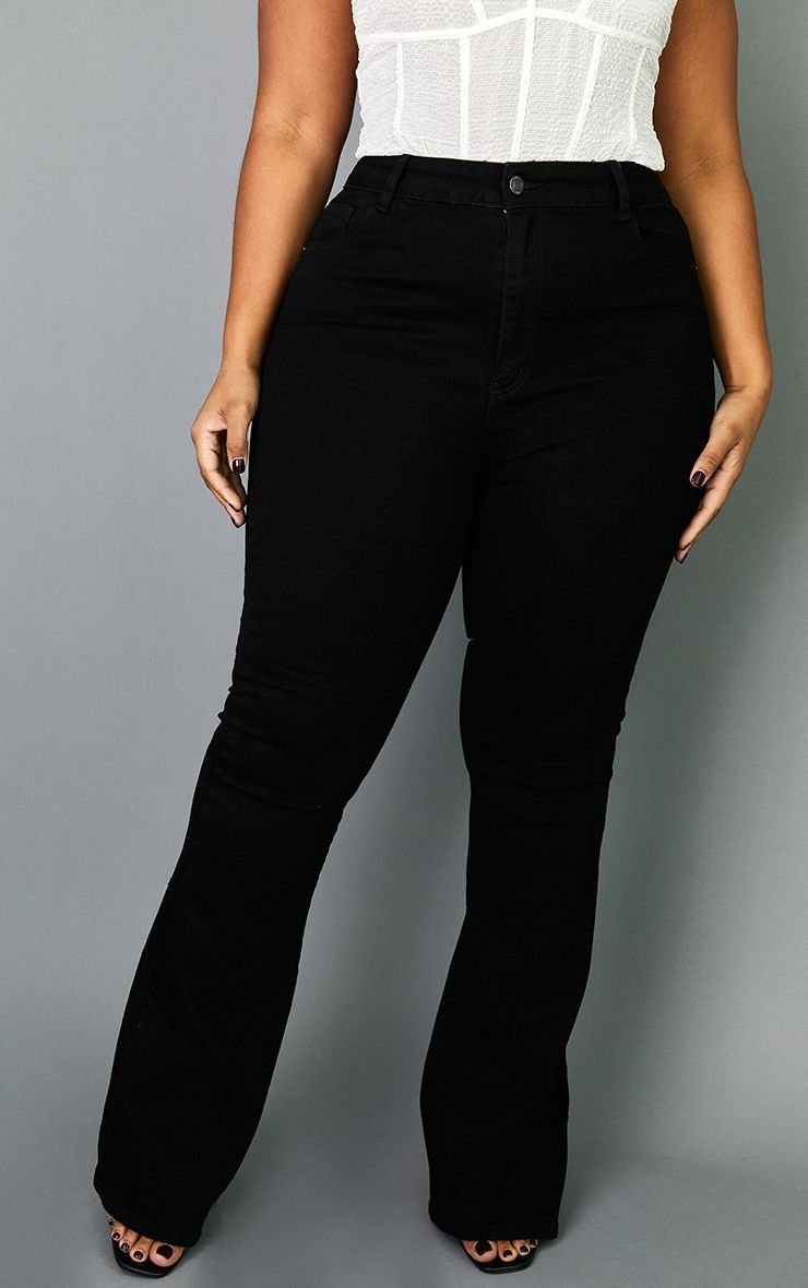 Black flared jeans - Plus size