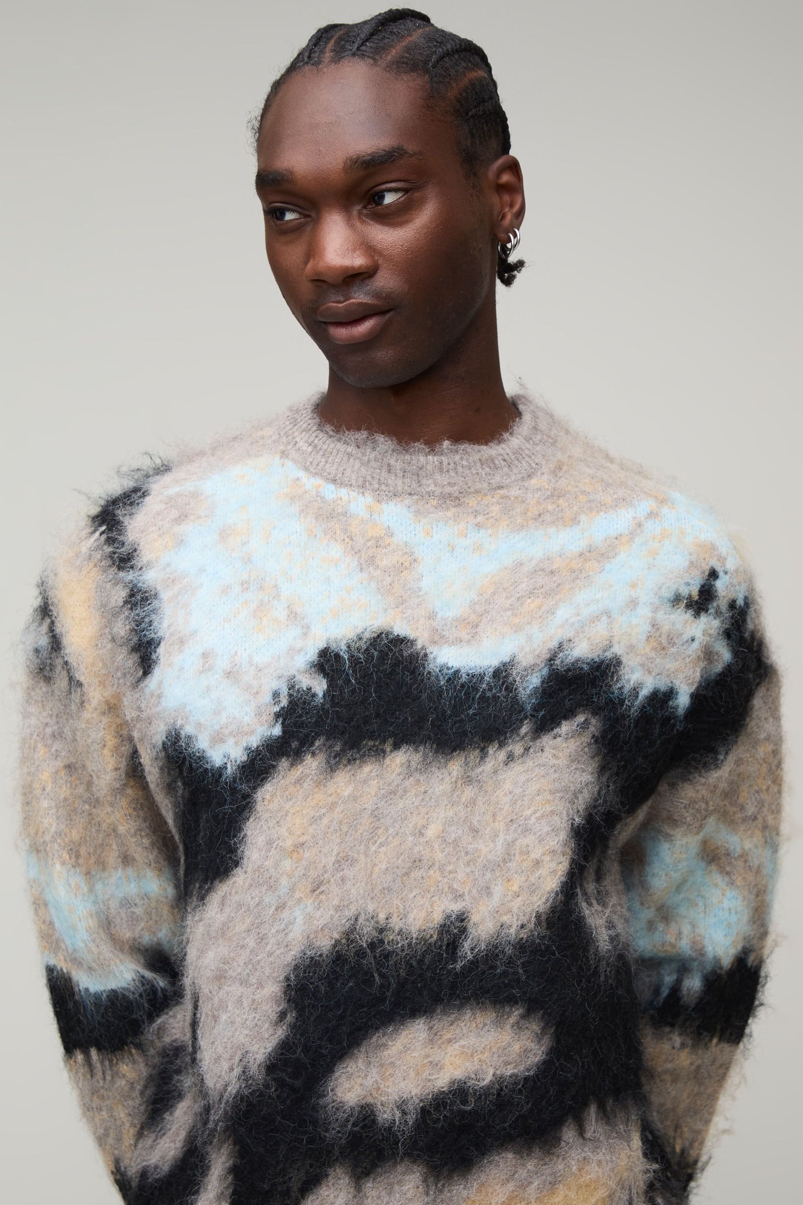 Pull oversize ombré abstrait - Tall