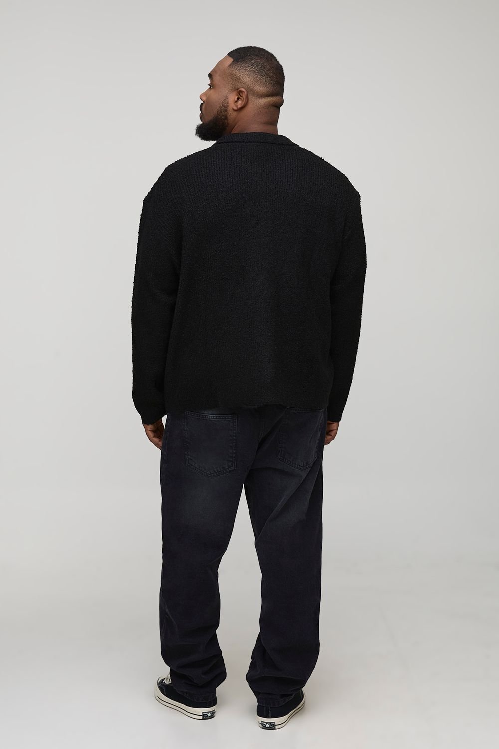 Chemise en maille brossée coupe boxy - Grande taille