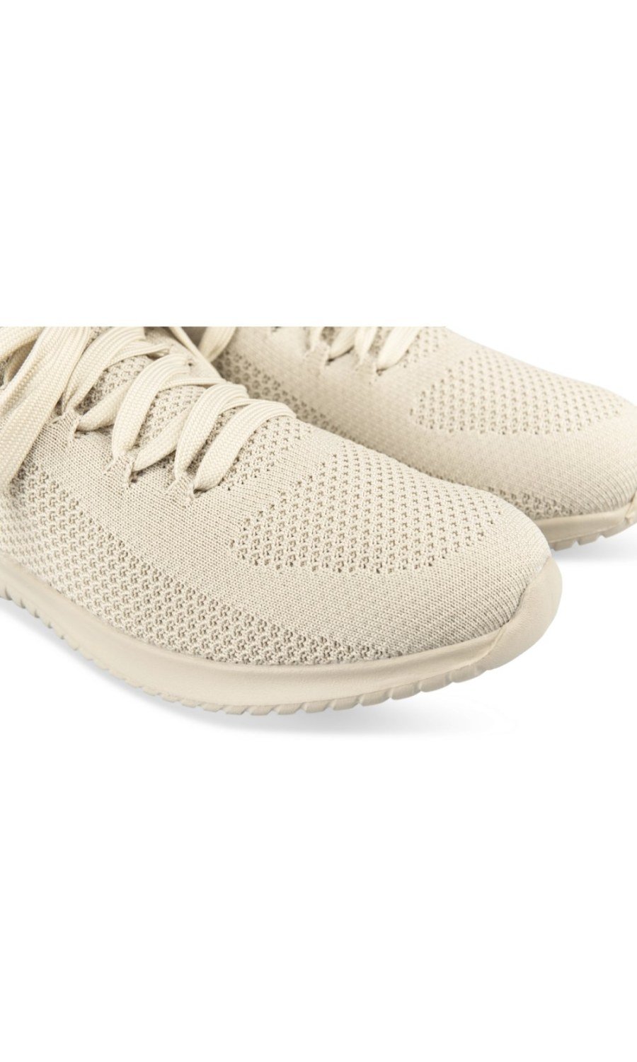 Baskets triko rqiq b lacets bej
