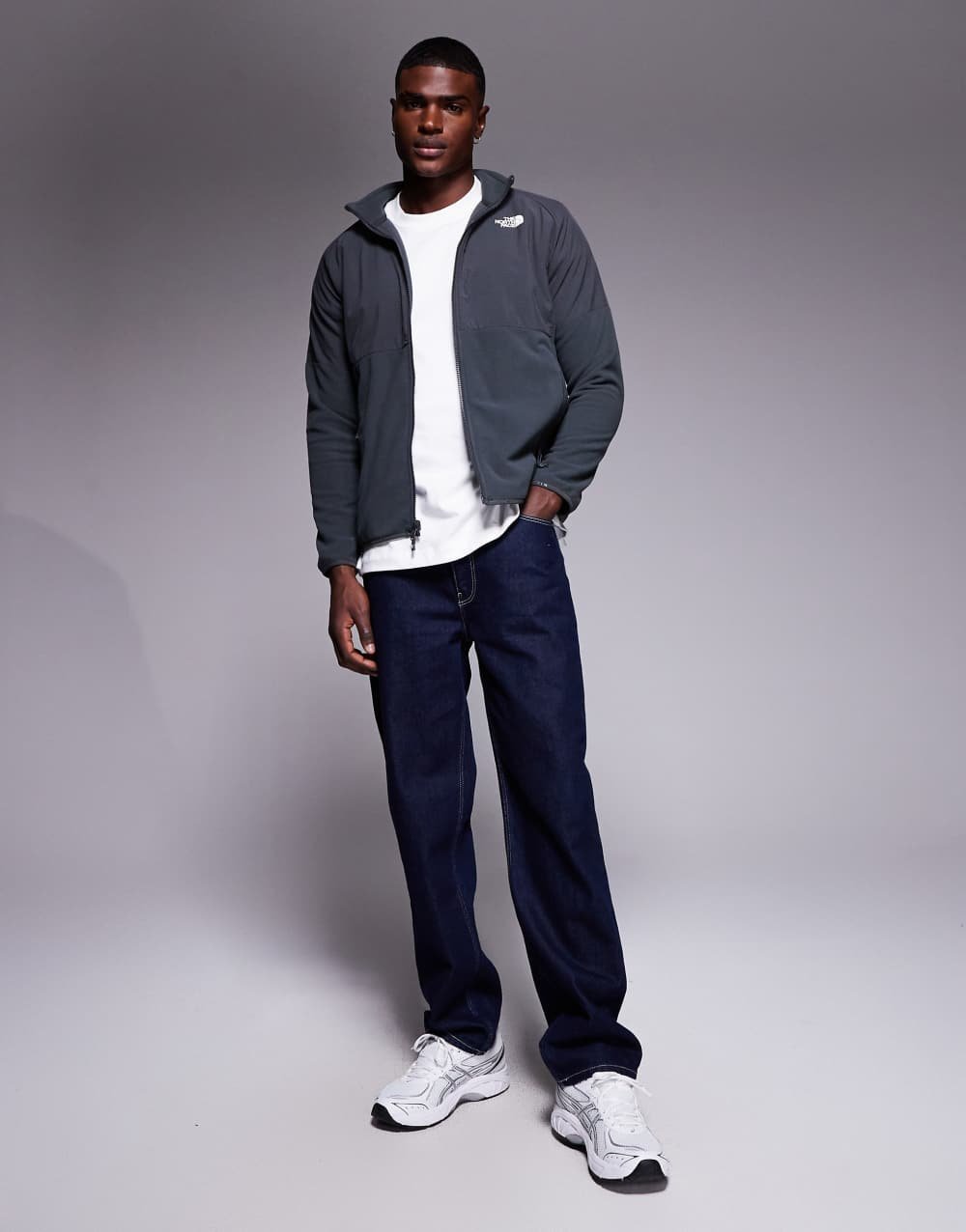 Glacier heavyweight fleece jacket in charcoal