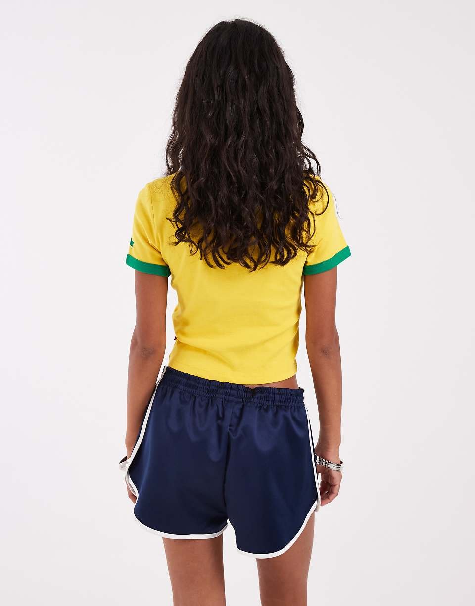 Three-stripe running shorts in navy