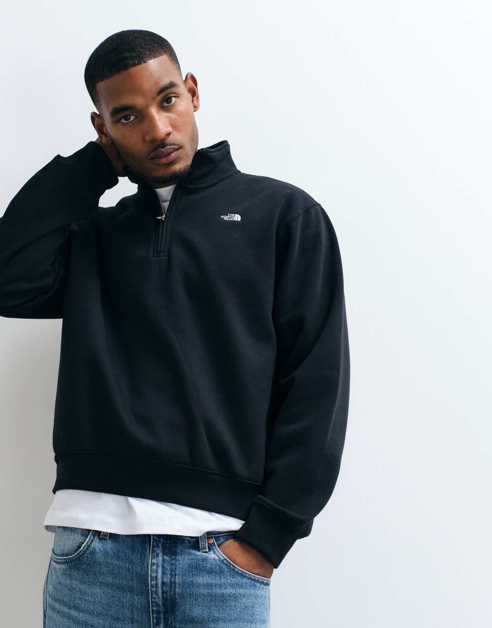 Sweat col zippé Simple Dome noir