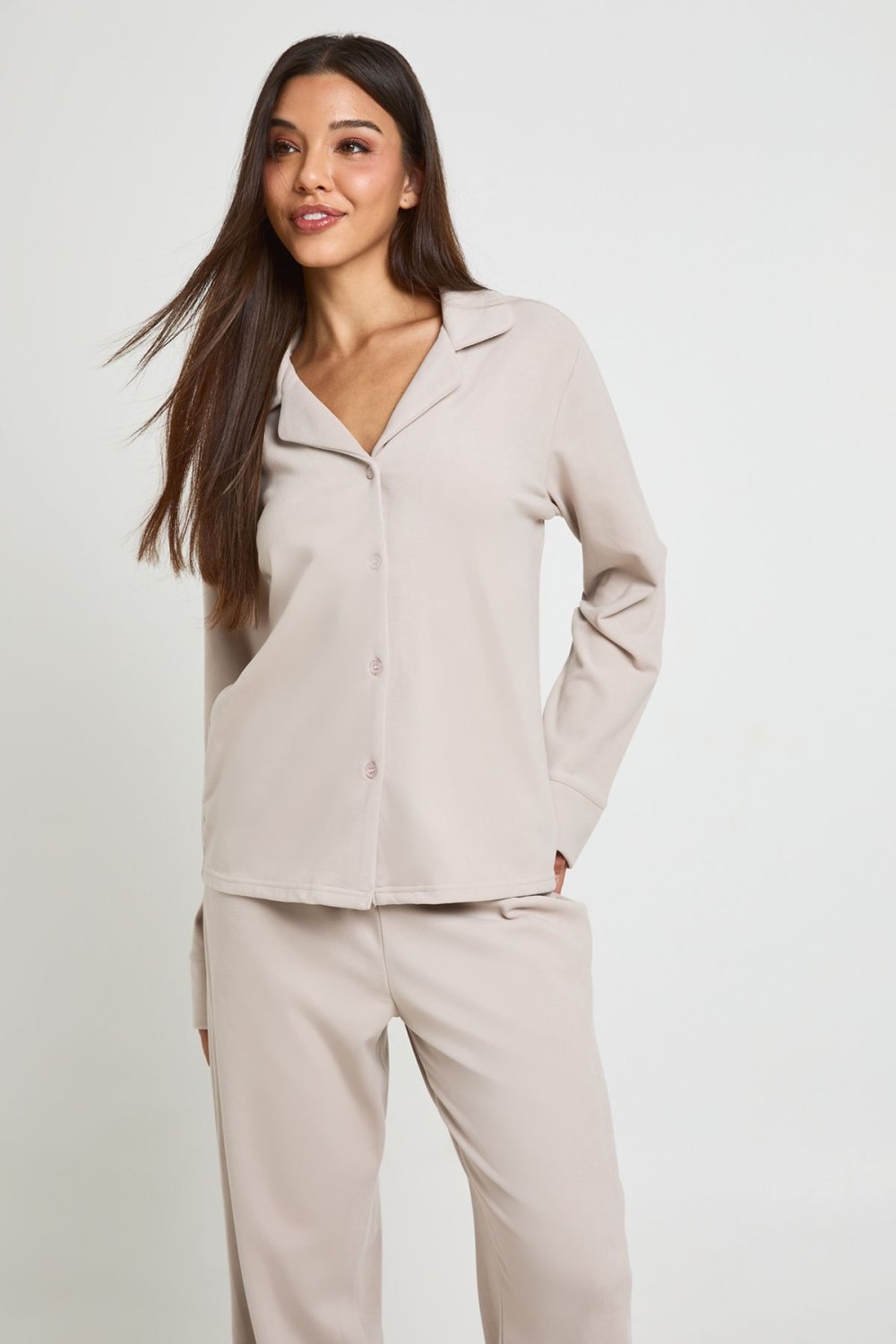 Mink shirt and trouser pyjama set