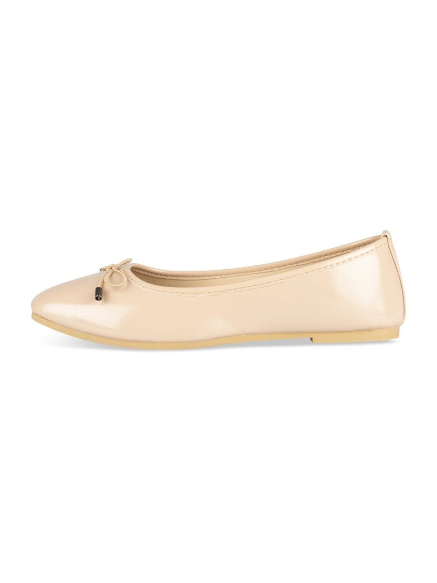 Ballerines vernies à noeud rose pâle