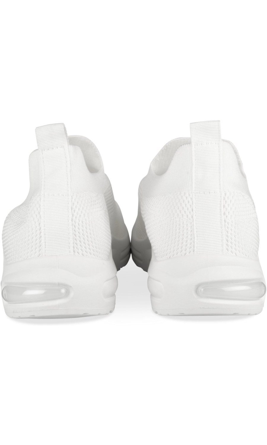 Baskets chaussettes semelle à bulle blanches