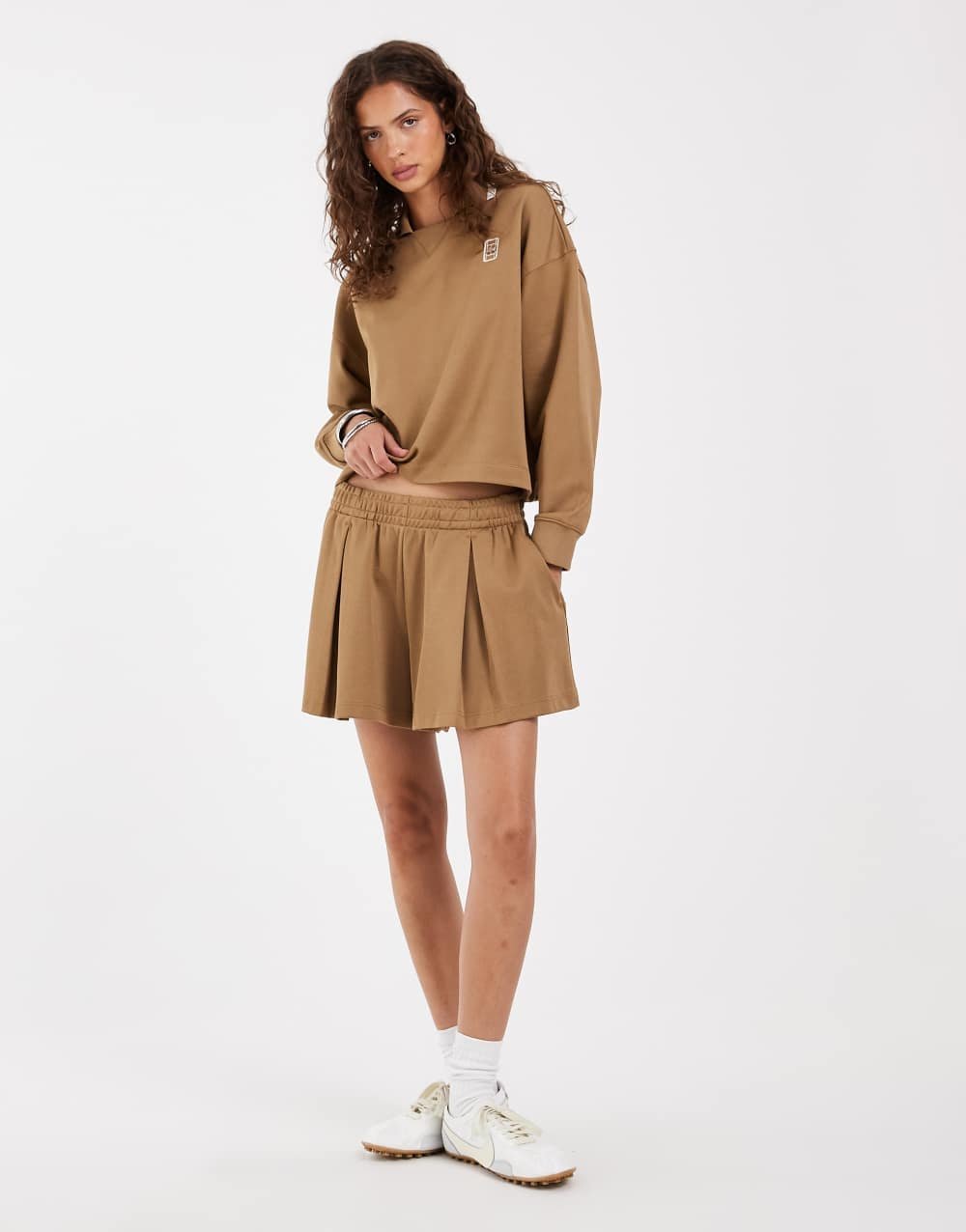 Polo manches longues à logo camel