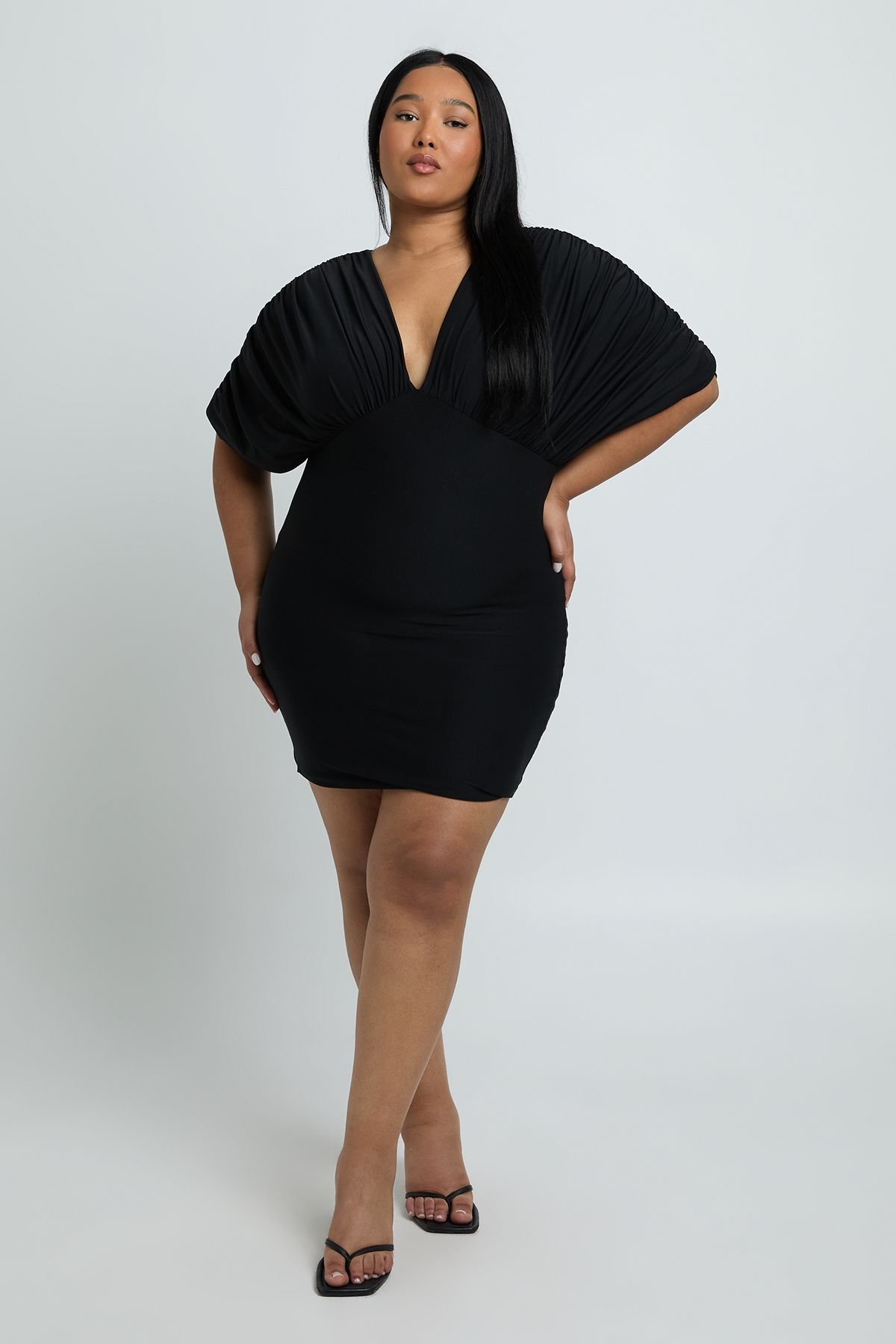 Robe à manches chauve-souris - Grande taille