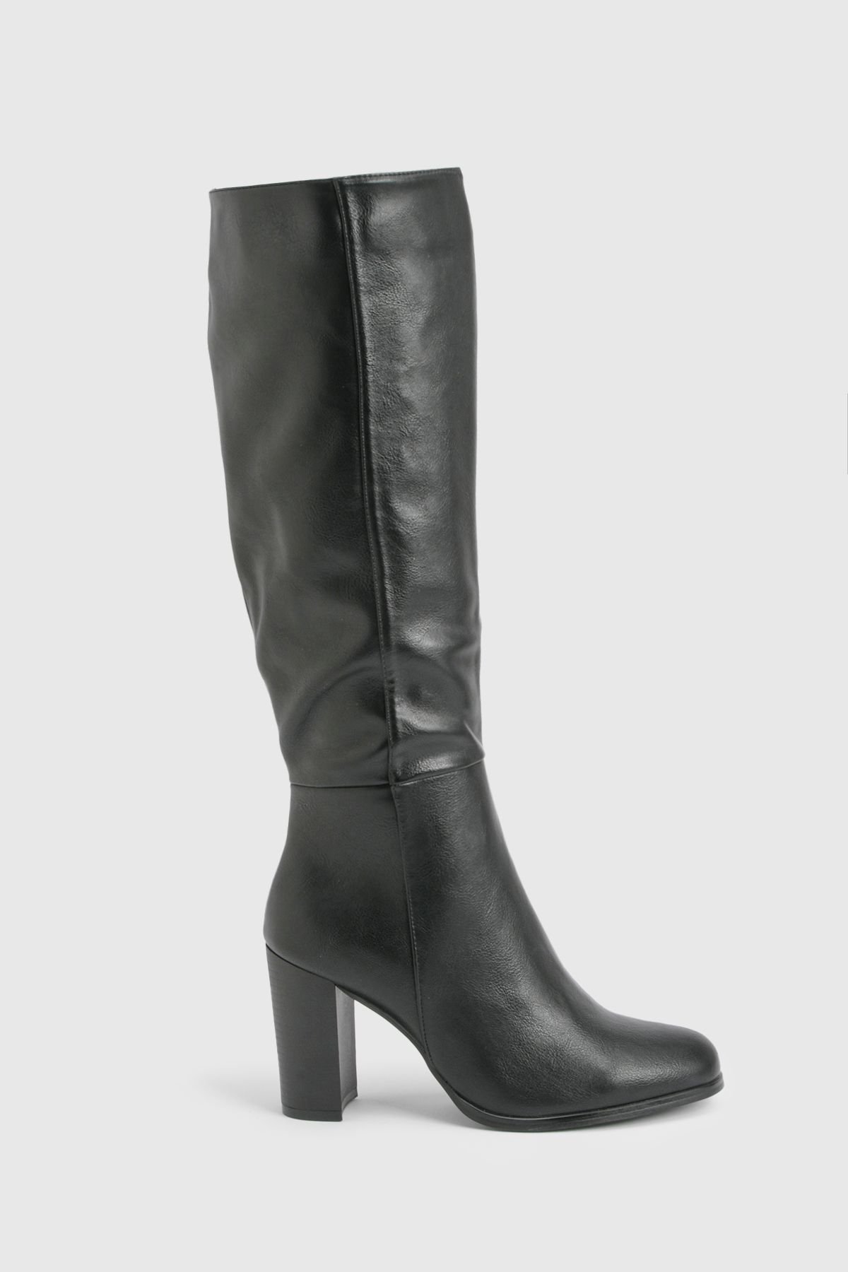 Block heel tall boots - Wide fit