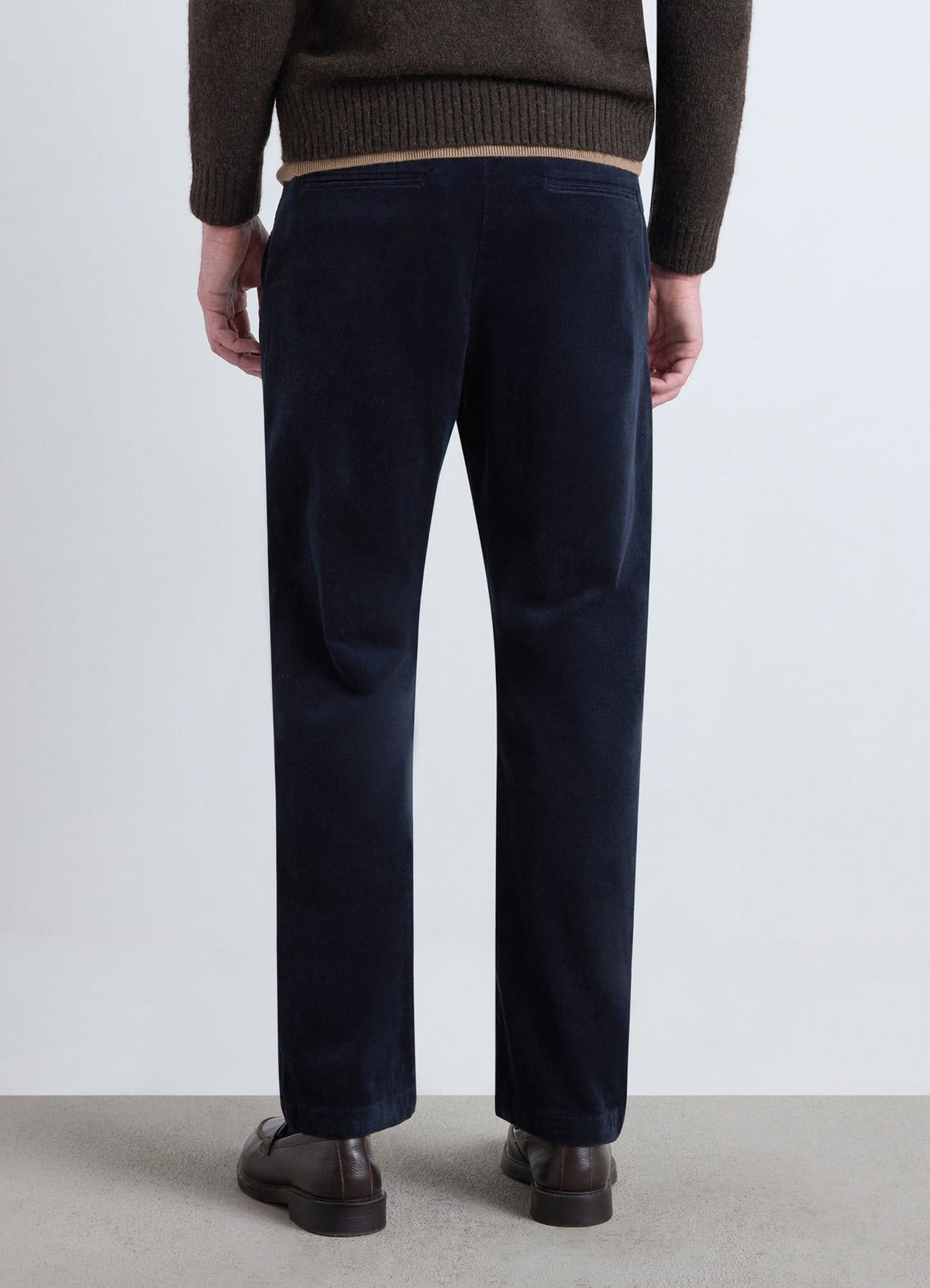 Straight drawstring trousers