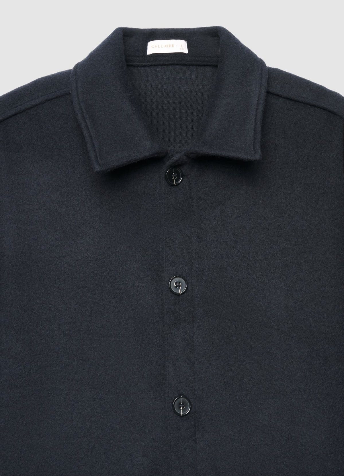 Plain button-up shirt jacket