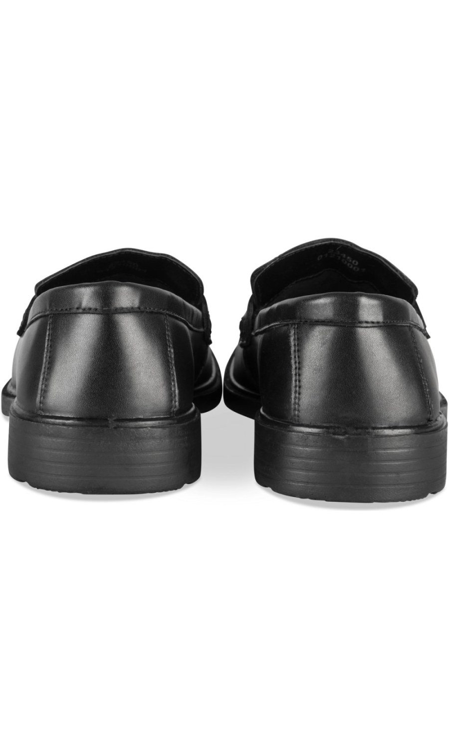 Mocassins à bride aspect lisse noirs