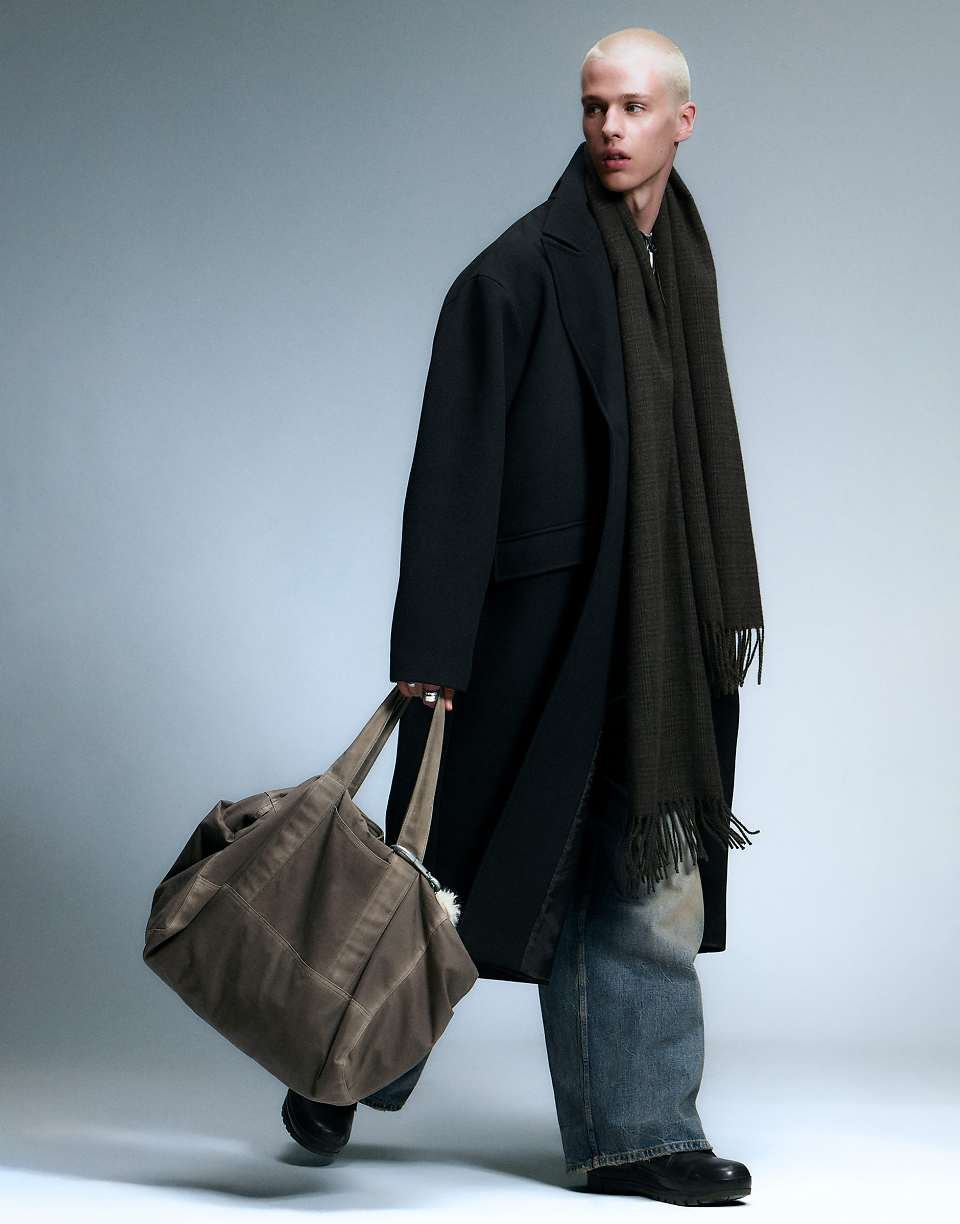 Manteau en laine mélangée - Noir
