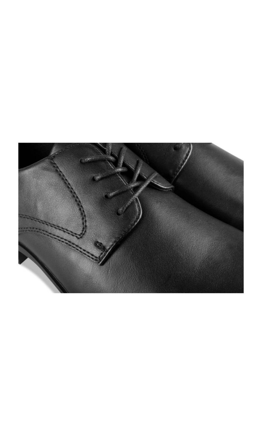 Derbies aspect lisse noirs