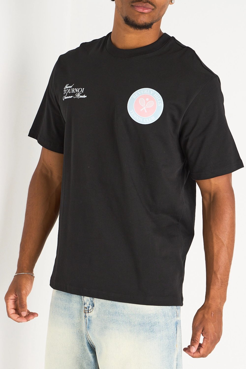 T-shirt large b imprimé tennis k7el
