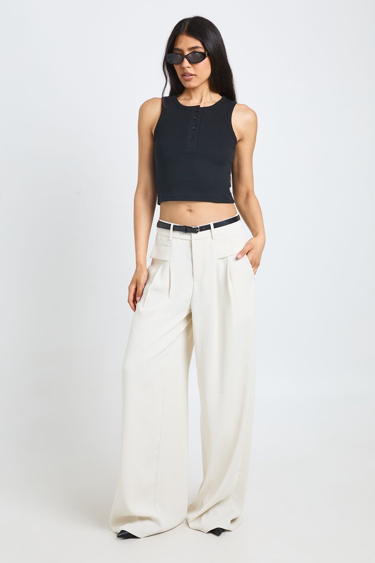 Serwal tall fluide b rjlin wsa3in w ceinture
