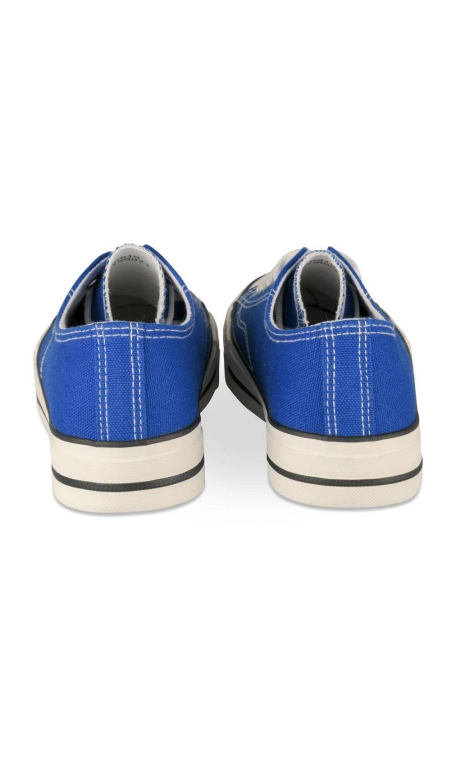 Blue canvas low-top sneakers