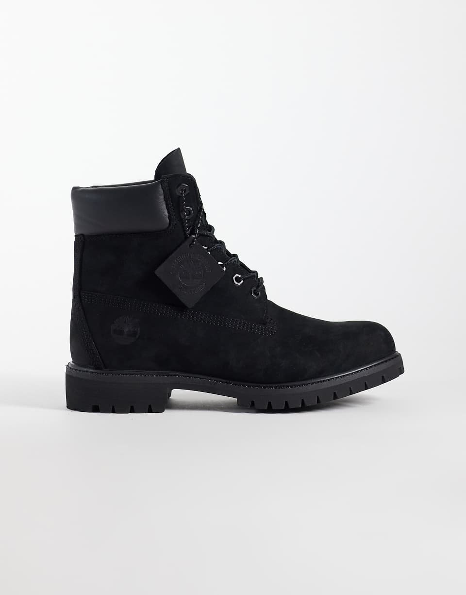 Bottes 6 pouces en nubuck de qualité supérieure - Noir