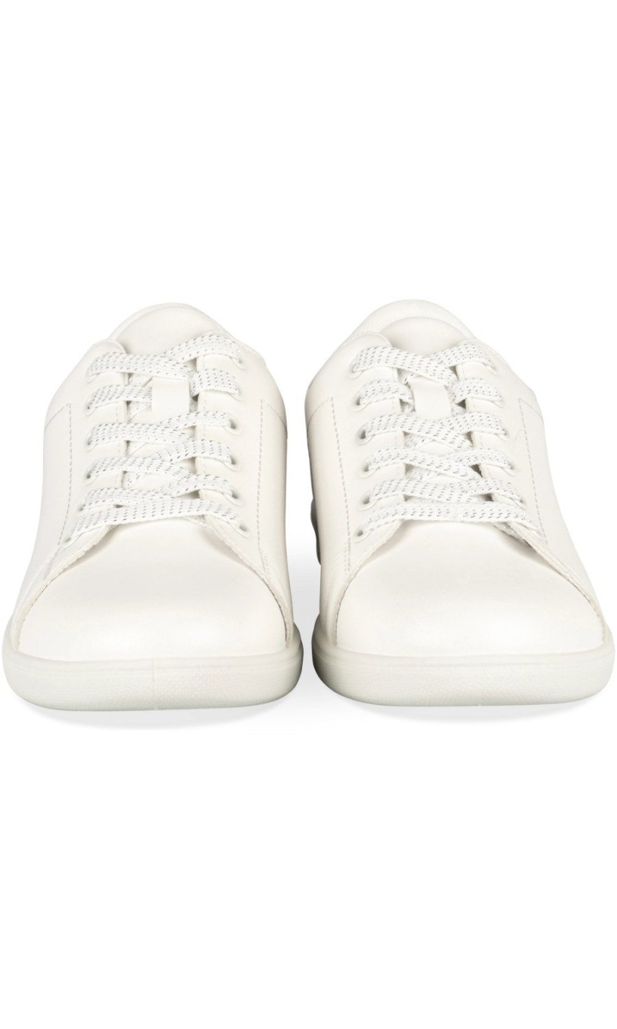 White iridescent low-top sneakers