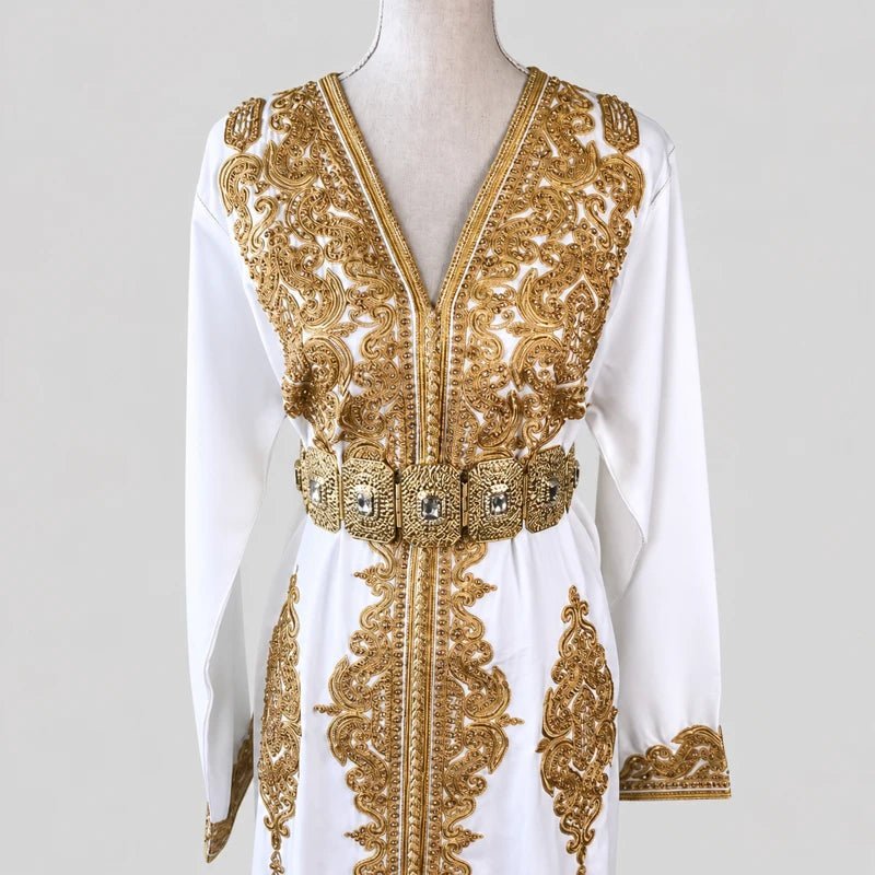 Caftan crêpe de soie byed mtarz b dheb