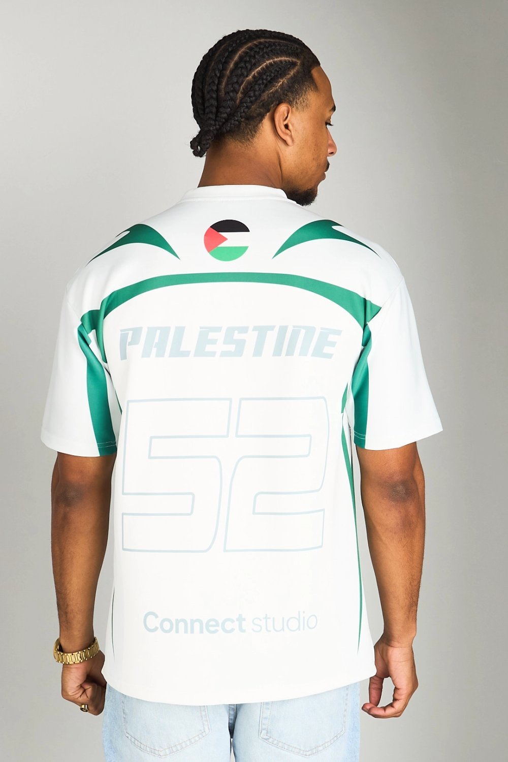 White Palestine slogan t-shirt