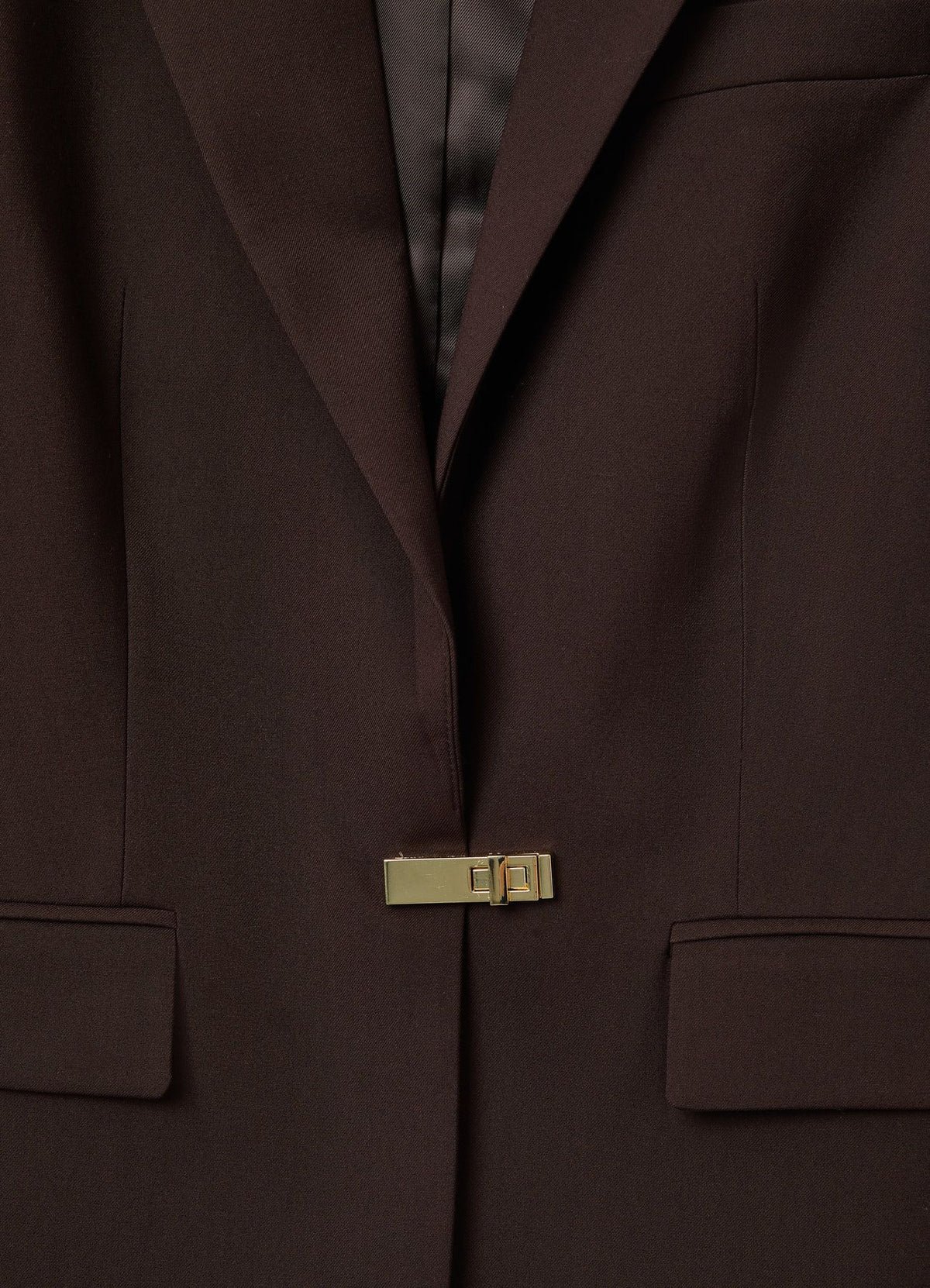 Wrap blazer with buckle fastening